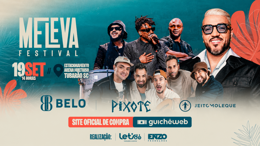 Me Leva Festival chega a Tubarão com Belo, Pixote e Jeito Moleque e vende 2 mil ingressos em 24 horas